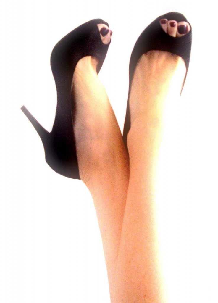 Satin peep toe