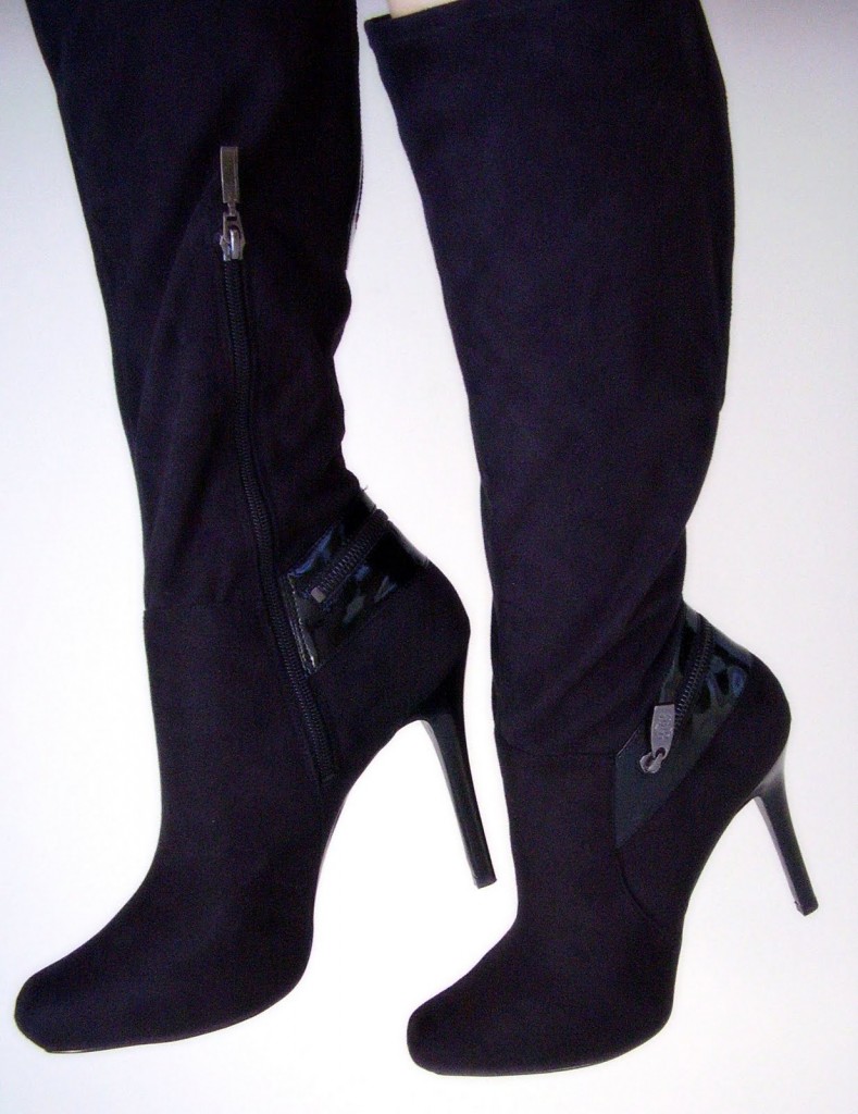 Suede and patent leather
