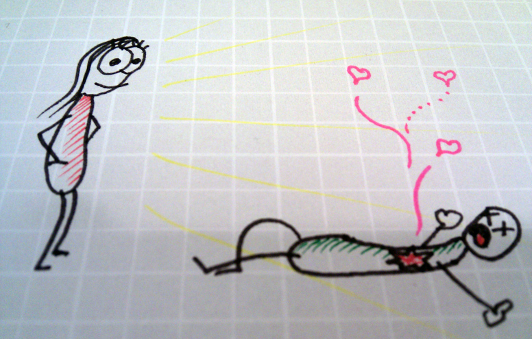 Hearts drawing